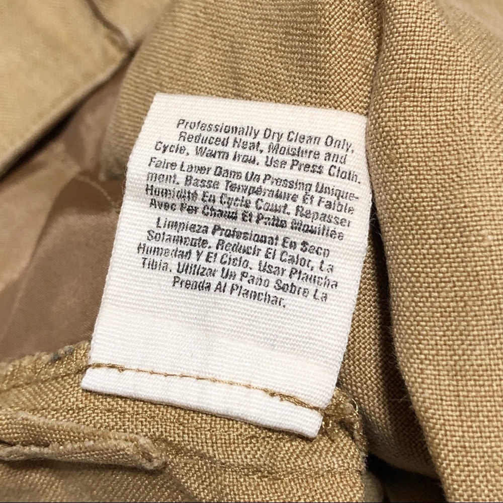 Y2K DKNY 100% Linen Pants - Caramel - Picture 9 of 12